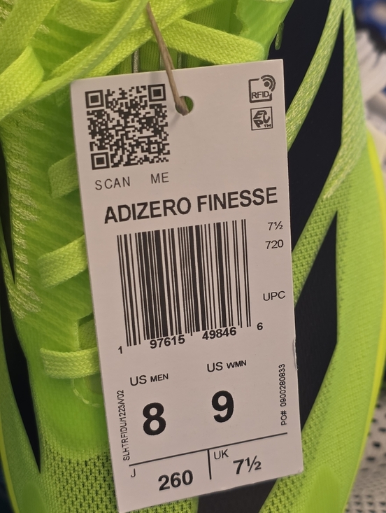 Adidas Adizero Mens Size 8 Track Spikes Running Lucid-Lemon/Black IG2018 New main image 12